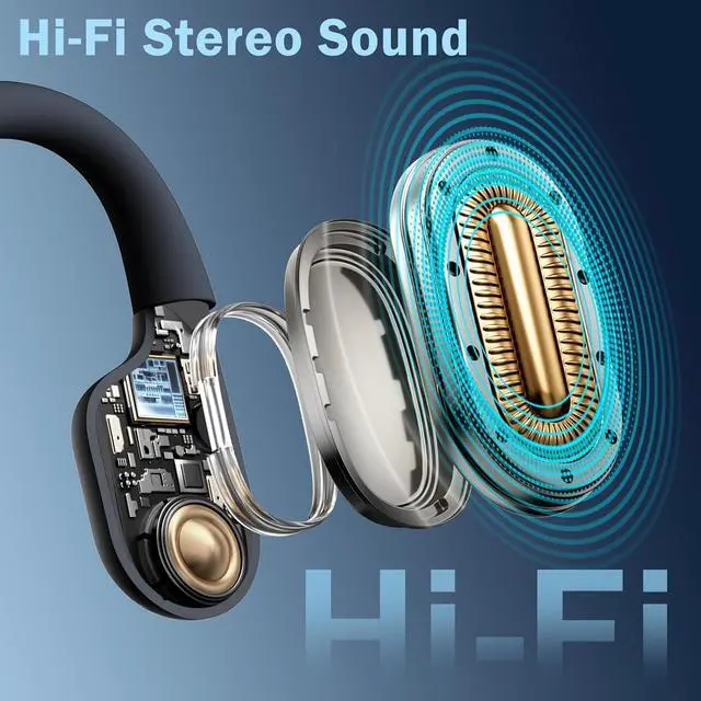 Alt view image 5 of 7 - Swimming Headphones-Bone Conduction Headphones, IP68 Waterproof Open Earphones, LiteSurge Bluetooth 5.4 Underwater Sport Earbuds with 32 GB MP3 Memory for Swimming, Marathon-Grey