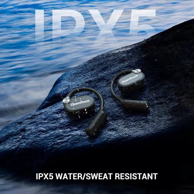 Alt view image 7 of 7 - X Open-Ear Headphones, Upgraded Silicone Earhooks, 48Hrs Playtime, Comfort and Fit, IPX5 Waterproof, ENC Microphone, Smart App, Bluetooth 5.3, Wireless Over-Ear Earbuds for Sports, Office