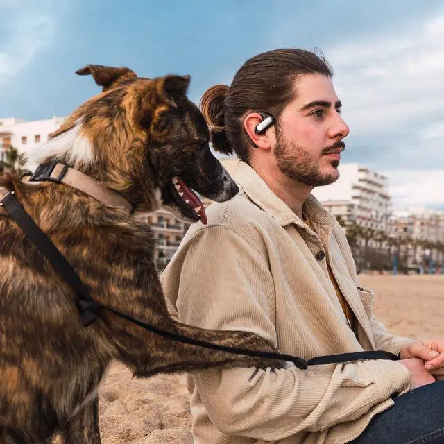 Alt view image 7 of 7 - Pro Open Ear Headphones,Bluetooth 5.2 Wireless Earbuds,46 Hours Playtime with Charging Case, Extra Deep Bass,IPX5 Waterproof,for Sports,Gaming,Office,Running,Cycling,Driving,Hiking