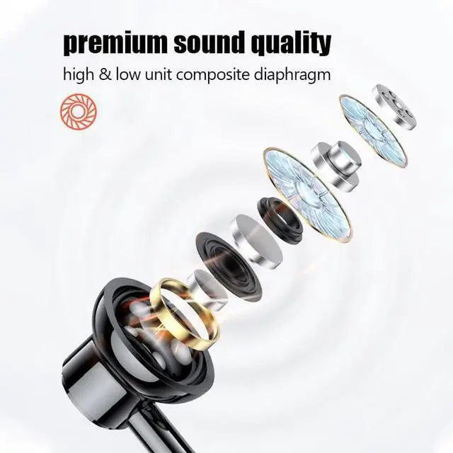 Alt view image 3 of 7 - Bluetooth Neckband Headphones Wireless Neckband Noise Cancelling Earbuds 8 Hours Long Battery Life IPX5 Waterproof Running Sports Workout Headphone for iPhone and Android