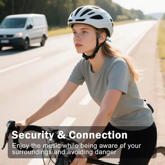 Alt view image 4 of 6 - Swimming Bone Conduction Headphones with Night Safety Light, IP68 Waterproof MP3 Mode Underwater Swimming Headphone,Wireless Night Running Sport Open Earphones Bluetooth 5.4 Earbuds for Marathon,Black