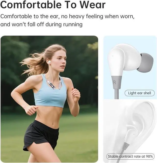 Alt view image 4 of 7 - Neckband Bluetooth Headphones 100H Playtime Deep Bass Earphones Bluetooth 6.0 Headset Card-Inserting LED Display Wireless Stereo Neckband Earbuds with Microphone for Sports/Workout/Office (Black)