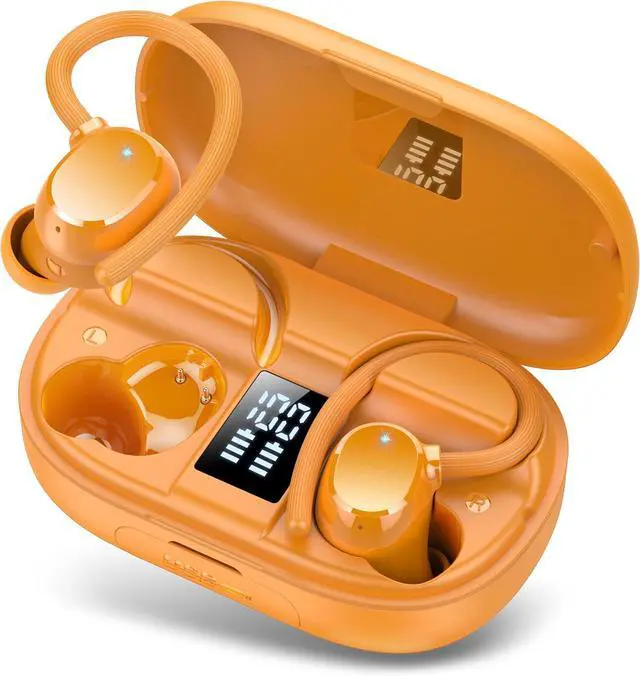 Main image of Wireless Bluetooth Earbuds Sport New Bluetooth 5.3 Headphones with LED Display Powerful Bass Over Ear Earphones with Earhooks IP7 Waterproof for Gym
