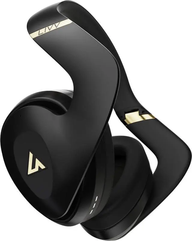Main image of LIVV PRO Sports Headphones Designed for Gym, Workout, Running - Comfortable, Ergonomic, Over Ear, Active Noise Cancelling, 5 Microphones, Wireless, 50 Hours Battery Life, Bluetooth 5.3, Matte Black
