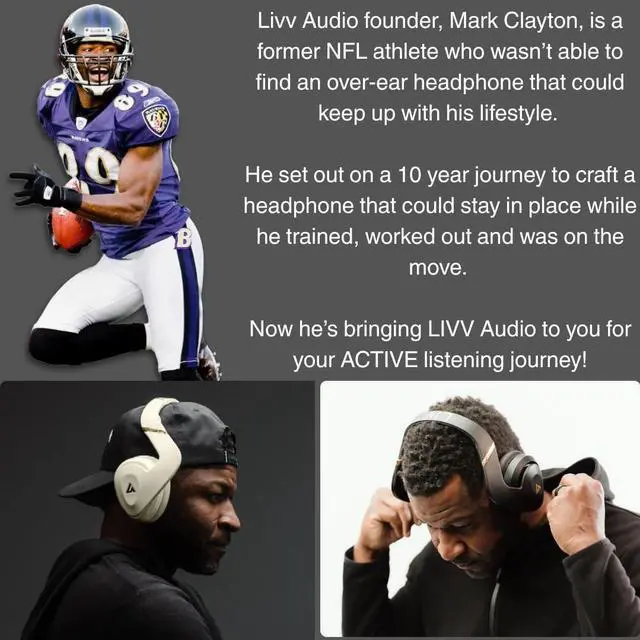 Alt view image 4 of 7 - LIVV PRO Sports Headphones Designed for Gym, Workout, Running - Comfortable, Ergonomic, Over Ear, Active Noise Cancelling, 5 Microphones, Wireless, 50 Hours Battery Life, Bluetooth 5.3, Matte Black