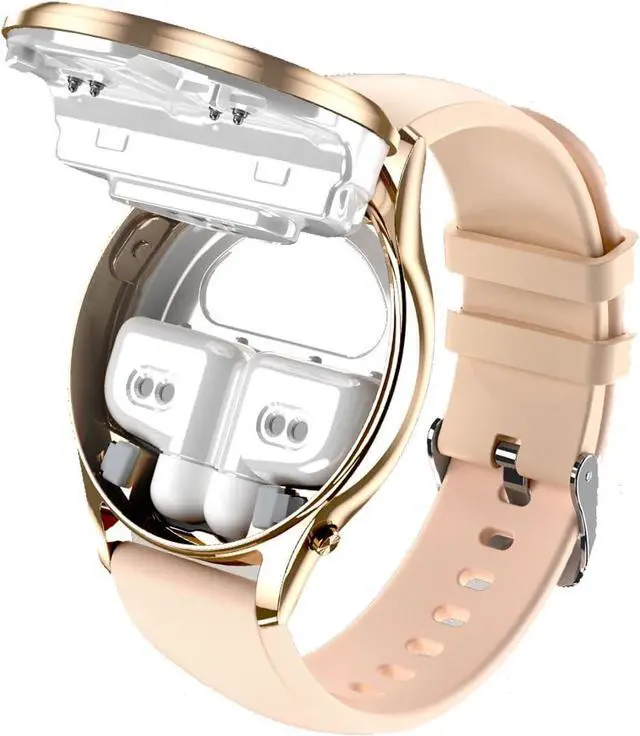 Main image of Women's Smart Watch with Earbuds,2 in 1 Build-in TWS Wireless BT5.0 Earphone Fitness Sports Health Monitor Black X17 MINI