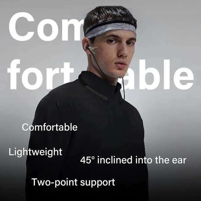 Alt view image 3 of 7 - Bluetooth Headphones Wireless Earbuds Neckband Headphones with mic Noise Cancelling Wireless Headset 400 Hours Standby time for Sports