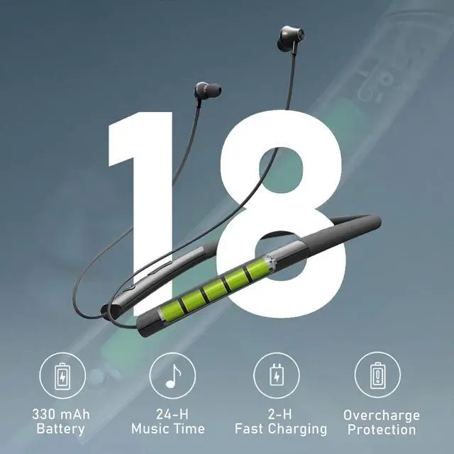 Alt view image 6 of 7 - Bluetooth Headphones Wireless Earbuds Neckband Headphones with mic Noise Cancelling Wireless Headset 400 Hours Standby time for Sports