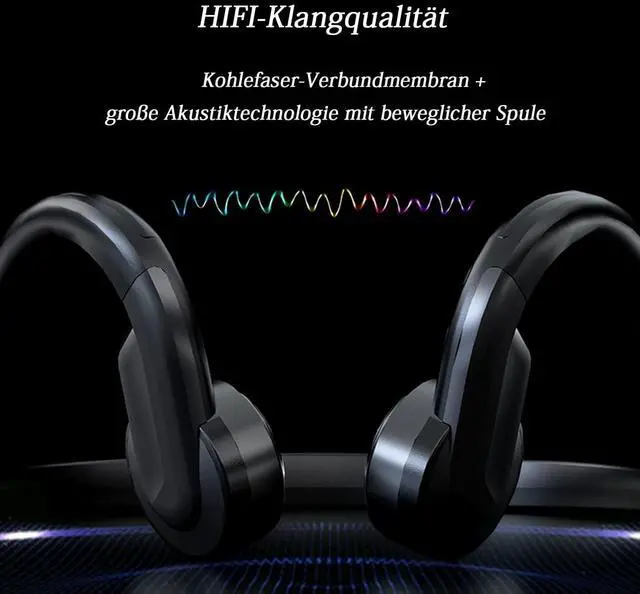 Alt view image 3 of 7 - Wired Bone Conduction Headphones with Type-C,Open Ear Sports Earphones,IPX4 Sweatproof Earphones with Mic for Cycling and Workouts