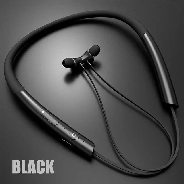 Alt view image 4 of 7 - Bluetooth Headphones Wireless Earbuds Neckband with mic Noise Cancelling Wireless Headset 400 Hours Standby time for Sports, Dark Black