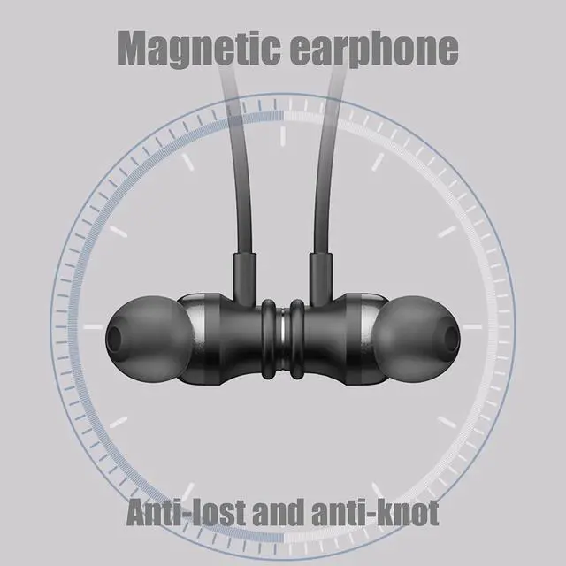 Alt view image 6 of 7 - Bluetooth Headphones Wireless Earbuds Neckband with mic Noise Cancelling Wireless Headset 400 Hours Standby time for Sports, Dark Black