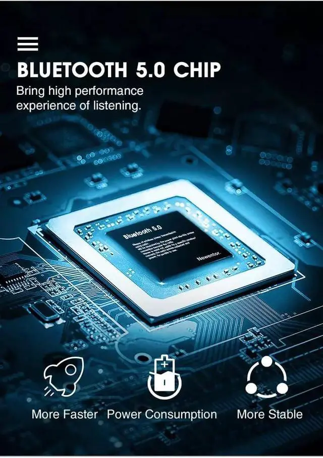 Alt view image 7 of 7 - 20 Hours Play time Swimming Waterproof Bluetooth Earphone Dual Wear Style Sport Wireless Headset TWS Ipx7 Earbuds Stereo (Black)