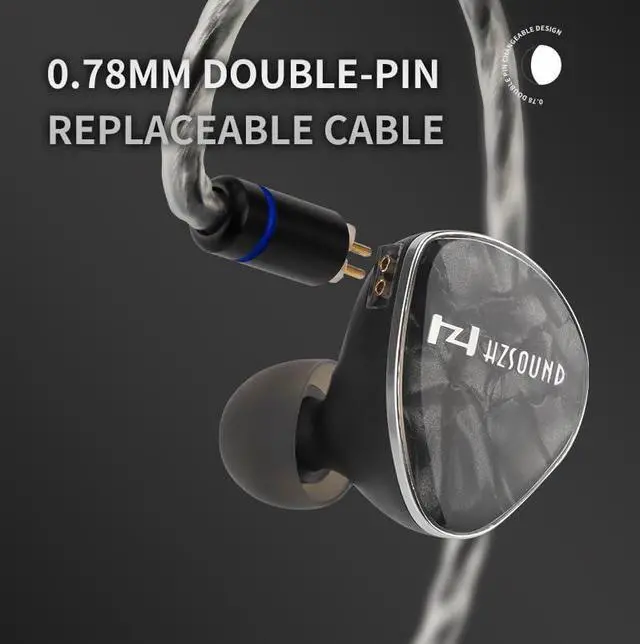 Alt view image 3 of 7 - Kinboofi HZSOUND Luna in Ear Monitor Headphons for Singers, HiFi Quality Wired Earbuds No Micphone, Sport Noise Isolation Wried Headphone with Detachaable 2pin Cable for Audiophile Musician