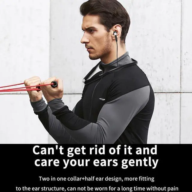 Alt view image 5 of 7 - Bluetooth 5.3 Neckband Headphones Wireless Sports Earbuds,ANC Active Noise Cancellation & ENC Call Noise Cancellation,(2-in-1 Earbuds and Neckband Earphones) 8H Playtime for Working,White