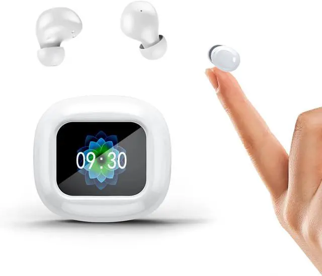 Main image of Touch Screen Invisible Small Mini Earbuds Wireless Bluetooth 5.4 Discreet Hidden Headphones for Work, Active Noise Cancelling Earphone Touchscreen ANC Earbuds Blue Tooth Ear Buds for Small Ears Canals