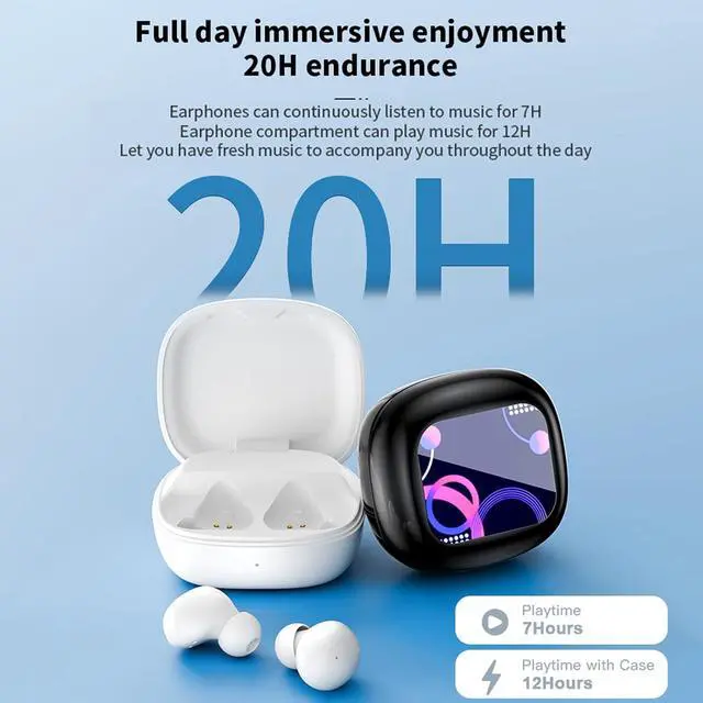Alt view image 6 of 7 - Touch Screen Invisible Small Mini Earbuds Wireless Bluetooth 5.4 Discreet Hidden Headphones for Work, Active Noise Cancelling Earphone Touchscreen ANC Earbuds Blue Tooth Ear Buds for Small Ears Canals