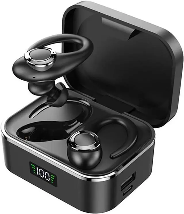 Main image of Wireless Earbuds Bluetooth 5.3 Headphones, in-Ear Earphones with LED Display Noise Cancelling Earphones,IPX7 Waterproof Earphones with Mic & Earhook in Ear Headsets for TV Phone Workout Running