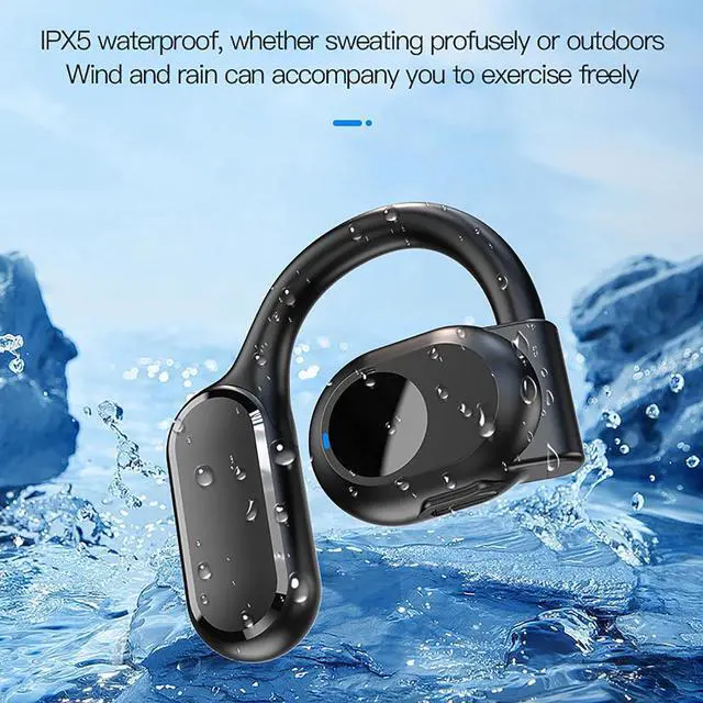 Alt view image 4 of 7 - Wireless Earbud Open Ear Earbud with Ear Hooks Bluetooth 5.3 Open Ear Headphone with IPX5 Waterproof for Sport Bluetooth Headset with Microphone for Cell Phone (Single Ear)
