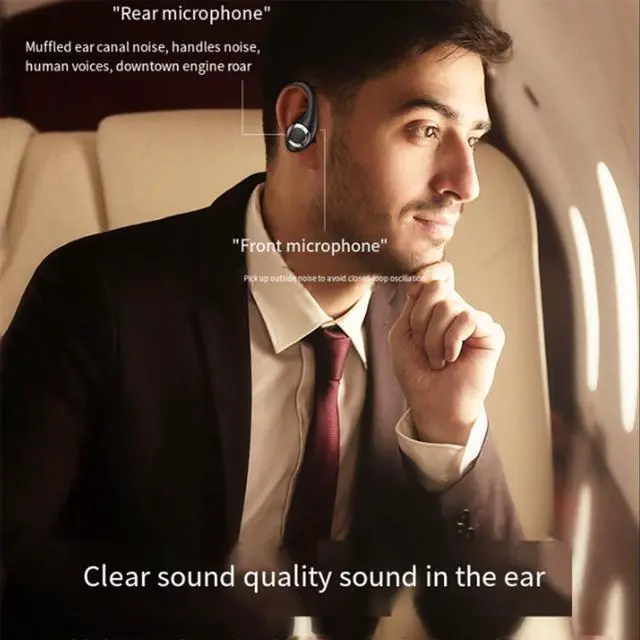 Alt view image 3 of 7 - Wireless Earbuds Bluetooth 5.3 Headphones, in-Ear Earphones with LED Display Noise Cancelling Earphones,IPX7 Waterproof Earphones with Mic & Earhook in Ear Headsets for TV Phone Workout Running