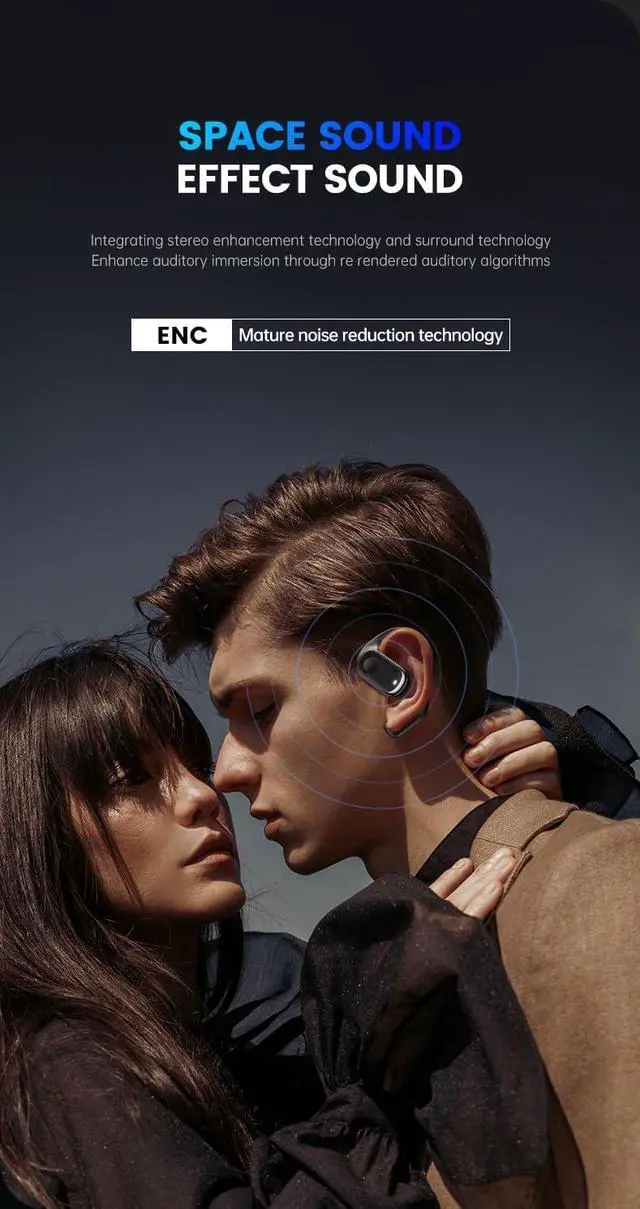 Alt view image 2 of 7 - Open Ear Buds Wireless Bluetooth 5.3 Earbuds Wireless Earbuds with Earhooks Open Ear Wireless Headphones Earphones Wireless with Earhooks Sport Earbuds Wireless with Earhooks for Running Walking