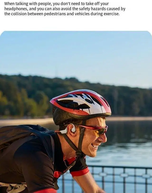 Alt view image 7 of 7 - Bone Conduction Headphones Open Ear Earphones IPX5 Waterproof Swimming Headphones Built-in 32GB Bluetooth 5.3 On Ear Headset Sport Ear Buds with Built-in Mic 10H Playtime for Running,Cycling,White