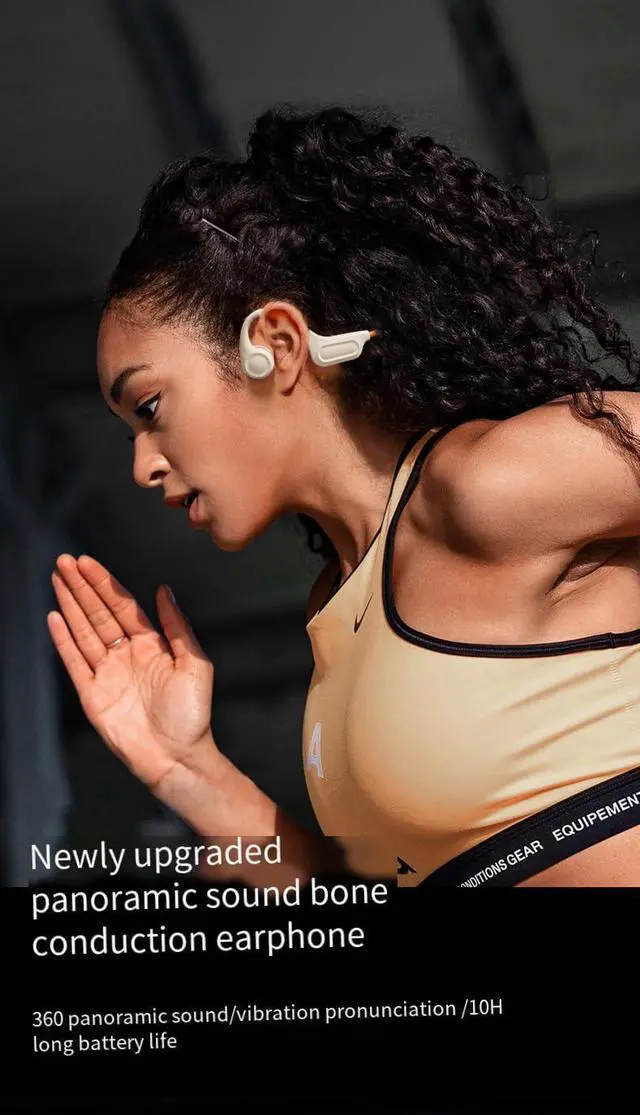 Alt view image 6 of 7 - Bone Conduction Headphones Open Ear Earphones IPX5 Waterproof Swimming Headphones Built-in 32GB Bluetooth 5.3 On Ear Headset Sport Ear Buds with Built-in Mic 10H Playtime for Running,Cycling,White