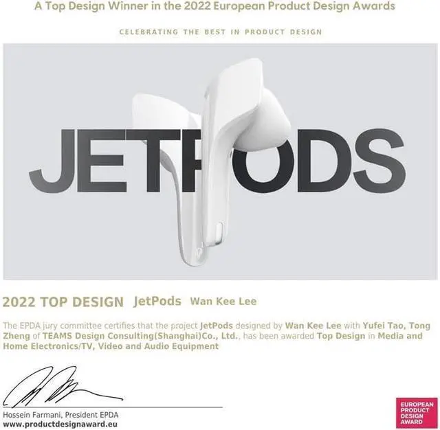 Alt view image 2 of 7 - Sabbat JetPods Wireless Bluetooth 5.2 Headset 2023 Sound Quality Sports in-Ear Suitable for iOS and Android(Ivory White)