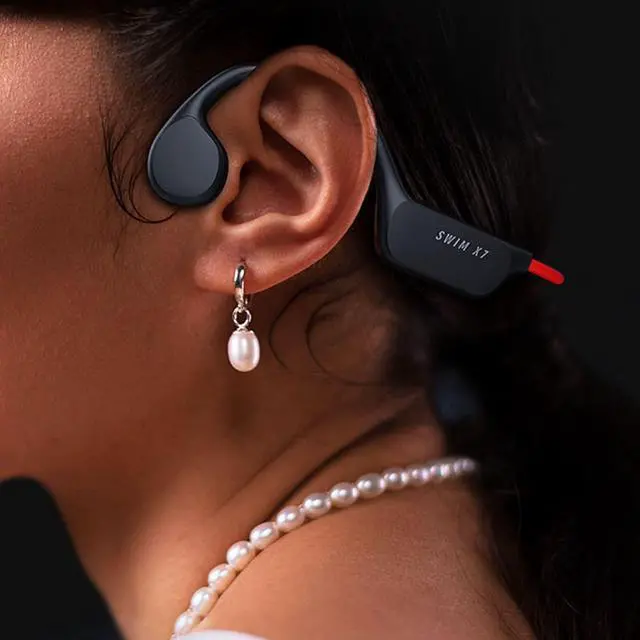 Alt view image 5 of 6 - Open Ear Sport Headphones X7 with Long Battery & 32GB Storage,Water Resistant,Bluetooth 5.3,for Workouts,Running (Black-red)