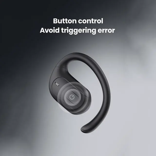 Alt view image 6 of 6 - Running Open Ear Headphones Wireless Bluetooth Sports Sport Open Ear Earbuds with Ear Hooks Wireless Over The Ear Sports Earbuds with Earhooks Bone Conduction Conducting Headphones Earphones