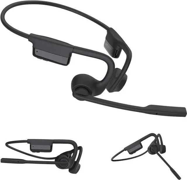 Main image of Morereinforced Bluetooth Headset, Noise Open Air Conduction Wireless Bluetooth Headset with Microphone, Bluetooth 5.3 Air Open Ear Trucker Headset, For Work Call Driving Sports (Bluetooth 5.3)