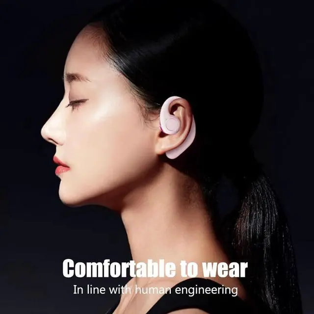 Alt view image 3 of 7 - Open Ear Headphones with Charge case, Over Ear Headphones Bluetooth 5.3 earpiece Wireless Earbuds for Music and Sports, 360° Twist Hand Free Bluetooth Headset