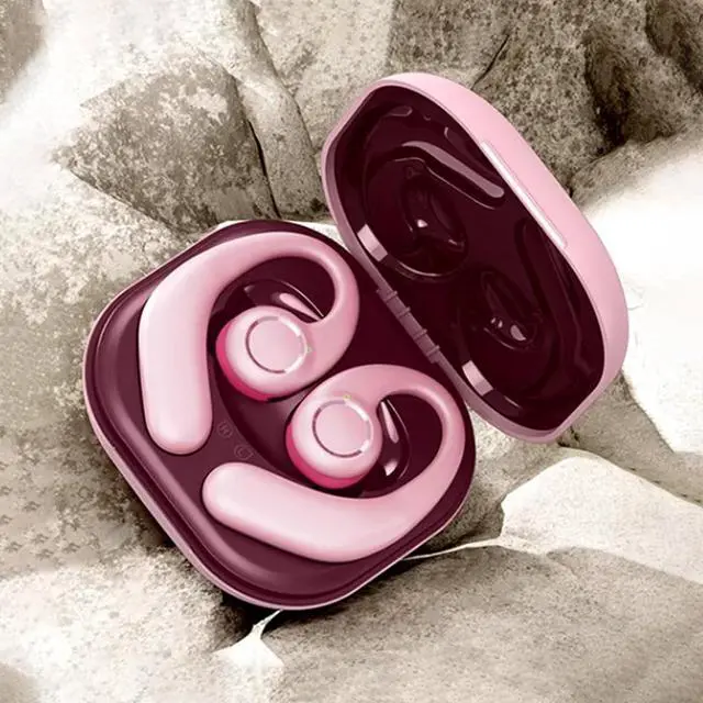 Alt view image 2 of 7 - Open Ear Headphones with Charge case, Over Ear Headphones Bluetooth 5.3 earpiece Wireless Earbuds for Music and Sports, 360° Twist Hand Free Bluetooth Headset