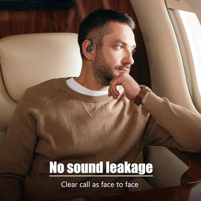 Alt view image 6 of 7 - Open Ear Headphones with Charge case, Over Ear Headphones Bluetooth 5.3 earpiece Wireless Earbuds for Music and Sports, 360° Twist Hand Free Bluetooth Headset