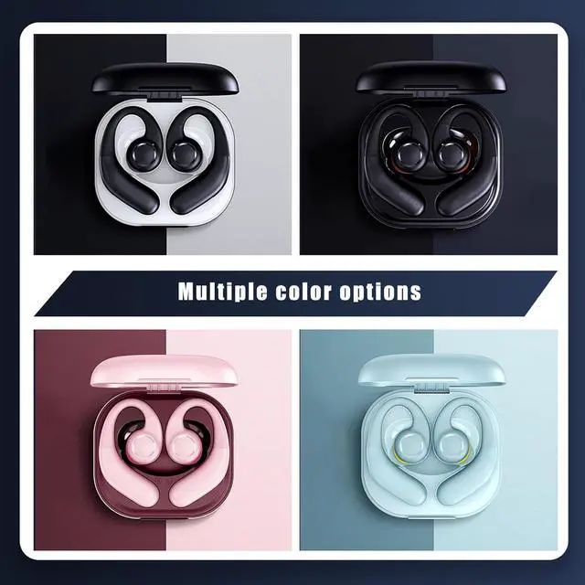 Alt view image 4 of 7 - Open Ear Headphones with Charge case, Over Ear Headphones Bluetooth 5.3 earpiece Wireless Earbuds for Music and Sports, 360° Twist Hand Free Bluetooth Headset