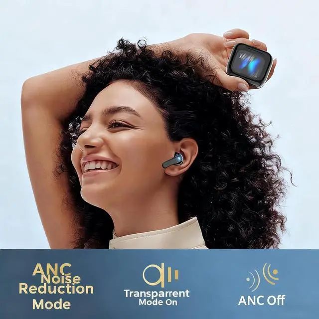 Alt view image 4 of 7 - Rogins Translator Earbuds, AI Translation Earbuds Real Time for 144 Languages, LED Touch Screen Bluetooth Headphone, for Travel, Sports (Black2+White2)