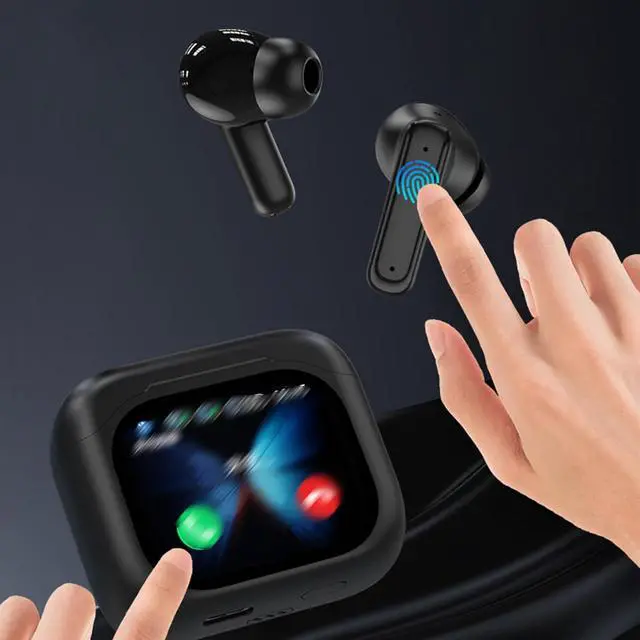 Alt view image 5 of 7 - Rogins Translator Earbuds, AI Translation Earbuds Real Time for 144 Languages, LED Touch Screen Bluetooth Headphone, for Travel, Sports (Black2+White2)