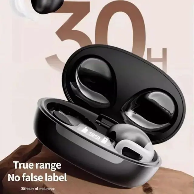 Alt view image 3 of 6 - Headset, Earphone Headphones Outdoor Sport Headset 5.3 with Charging Bin Display Touch Control Earbuds for Music(White)