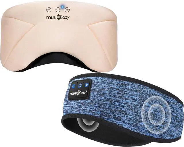 Main image of MUSICOZY Bluetooth 5.4 Sleep Headphones Headband, Zipper Washable Eye Mask with HD Stereo Speakers + Wireless Sports Headband, 14H Playtime Music Headphones for Sleeping, Running, Travel, Meditation