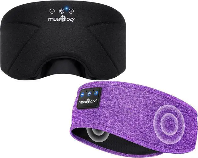 Main image of MUSICOZY Bluetooth 5.4 Sleep Headphones Headband, Zipper Washable Eye Mask with HD Stereo Speakers + Wireless Sports Headband, 14H Playtime Music Headphones for Sleeping, Running, Travel, Meditation