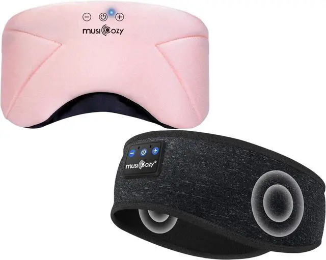 Main image of MUSICOZY Bluetooth 5.4 Sleep Headphones Headband, Zipper Washable Eye Mask with HD Stereo Speakers + Wireless Sports Headband, 14H Playtime Music Headphones for Sleeping, Running, Travel, Meditation