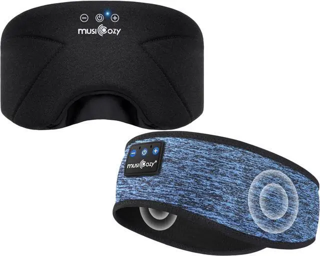 Main image of MUSICOZY Bluetooth 5.4 Sleep Headphones Headband, Zipper Washable Eye Mask with HD Stereo Speakers + Wireless Sports Headband, 14H Playtime Music Headphones for Sleeping, Running, Travel, Meditation