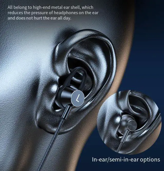 Alt view image 5 of 7 - Sport Neckband Headphones Bluetooth 5.4 in Ear 100 Hours Working Time with LED Battery Indicator Magnetic Neckband Wireless Stereo Headset,TF Card Slot Waterproof for Sports/Workout/Office,White