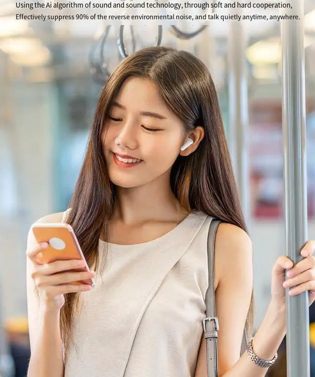 Alt view image 3 of 6 - Earbuds Wireless Bluetooth Headphones in Ear Earphones ANC+ENC Noise Reduction Light-Weight Ear Buds, 30H battery life Sport Headset Built-in Mic for TV Smart Phone Laptop Computer Sports,White