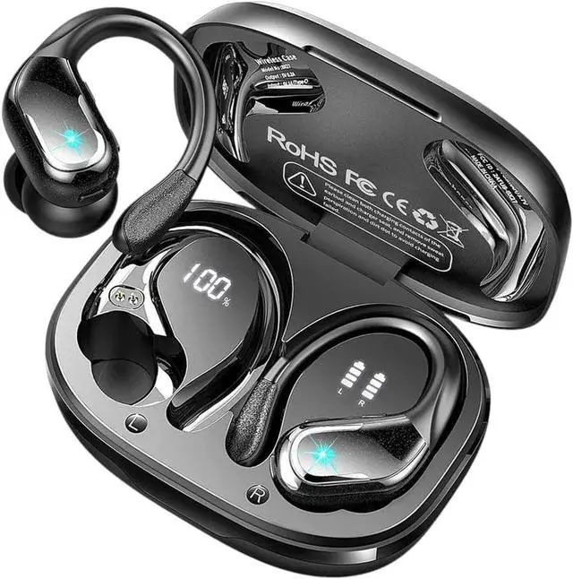 Main image of 75Hrs BIIuetuth 5.3 Earphones IP7 Wirreless Headphones with ENC Noise Reduction Mic Deep Bass for Sports Workout Gym