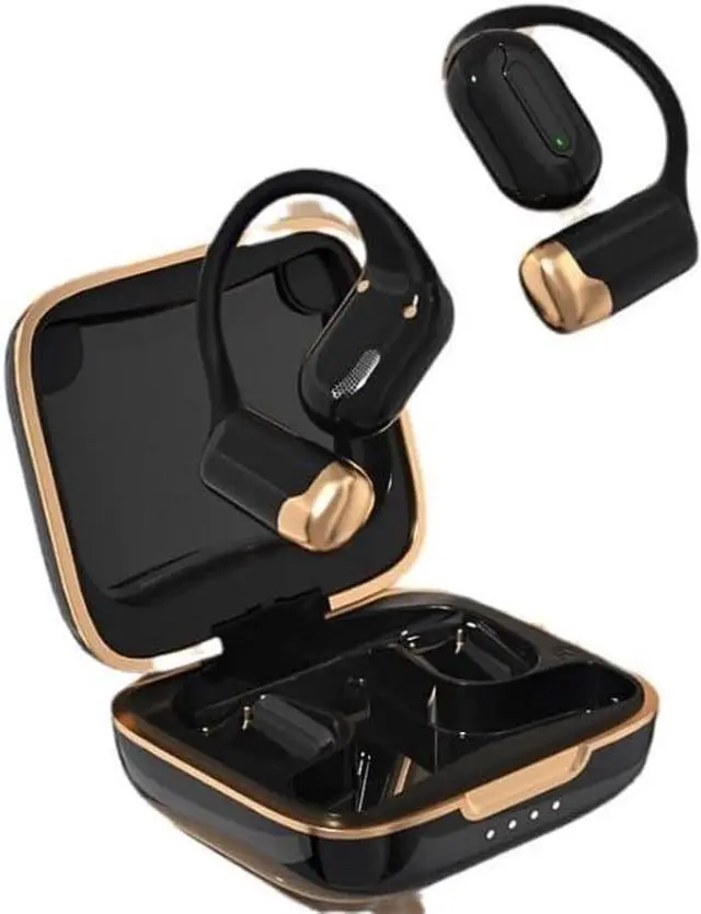 Main image of Open Ear Air Conduction Headphones Wireless Bluetooth 5.4 Translation Headphones,Single 8H Playback Time IPX5 Waterproof Wireless Earbuds, Ergonomic Ear Hooks,Snug Fit for Workout Driving,Black