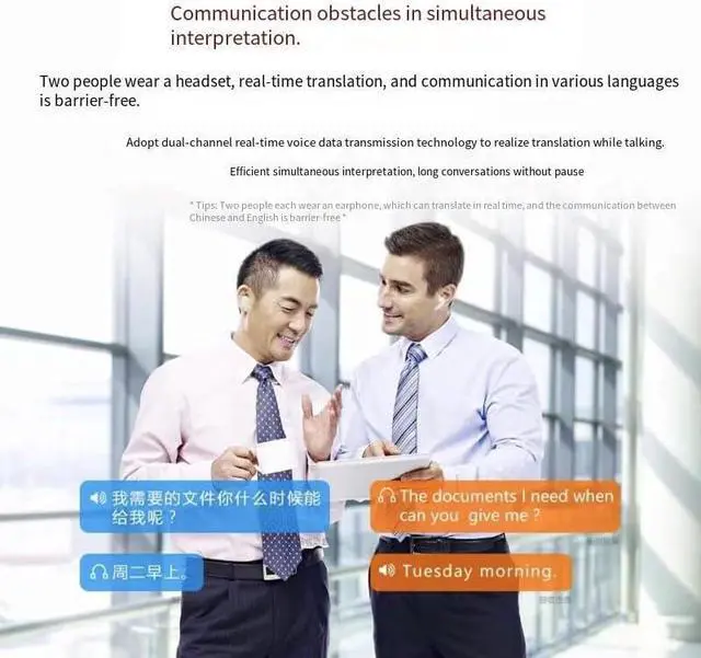 Alt view image 4 of 7 - Open Ear Air Conduction Headphones Wireless Bluetooth 5.4 Translation Headphones,Single 8H Playback Time IPX5 Waterproof Wireless Earbuds, Ergonomic Ear Hooks,Snug Fit for Workout Driving,Black