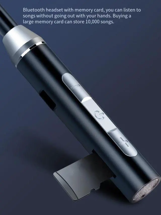 Alt view image 5 of 7 - Earphone Neckband Bluetooth Headphones 20H Playtime Deep Bass Earphones Bluetooth Earbuds TF Card-Inserting Wireless Stereo Neckband Ear Buds with Microphone for Sports/Workout/Office,Green