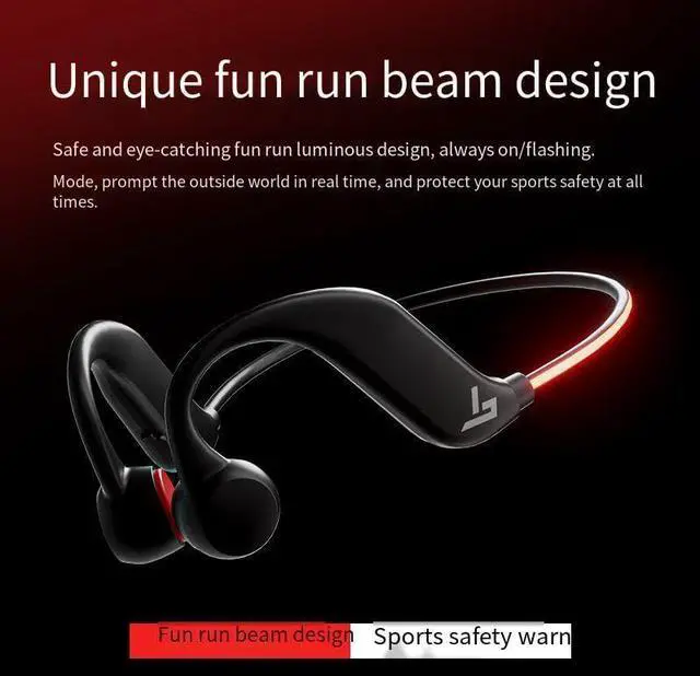 Alt view image 3 of 7 - Bone Conduction Headphones Wireless Bluetooth 5.4 Open Ear Headphones with Microphones,IPX5 Waterproof Ear Buds Built-in TF Card Slot,8H Playtime Sport Earphones for Running,Driving,Hiking-White