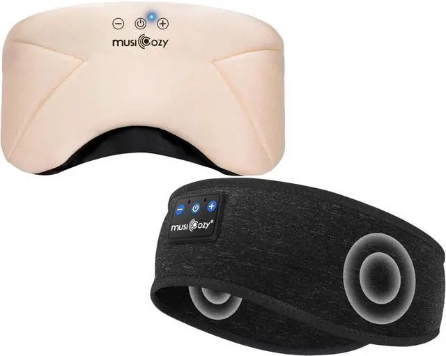 Main image of MUSICOZY Bluetooth 5.4 Sleep Headphones Headband, Zipper Washable Eye Mask with HD Stereo Speakers + Wireless Sports Headband, 14H Playtime Music Headphones for Sleeping, Running, Travel, Meditation