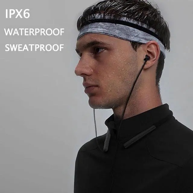 Alt view image 5 of 7 - Bluetooth Headphones with Neckband Wireless Earbuds Magnetic Design Neckband Earbuds with mic Noise Cancelling Wireless Headset 24 Hours' time for Sport